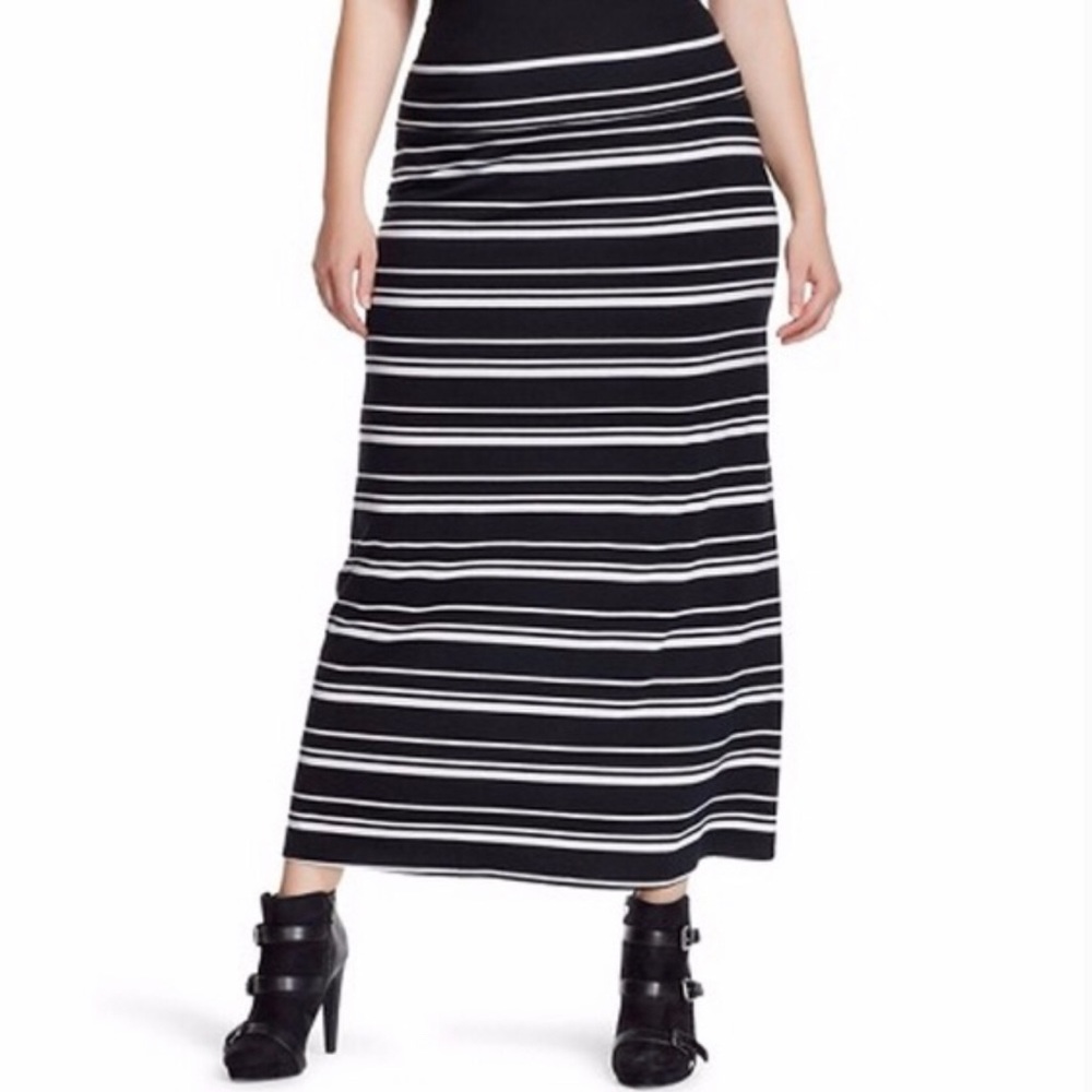 Striped maxi skirt